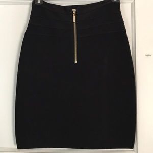 Bebe Black fitted mini skirt